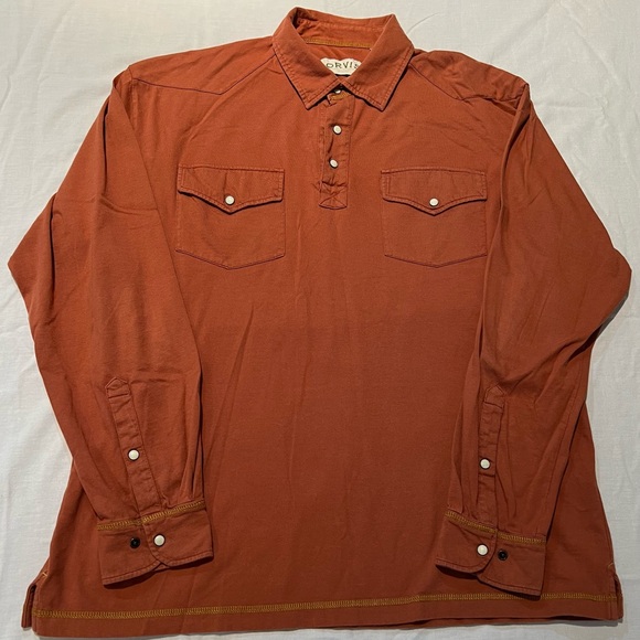 Orvis Other - Men's Vintage Orvis Western Work Tunic Shirt with Henley Snap Buttons Sunset XL